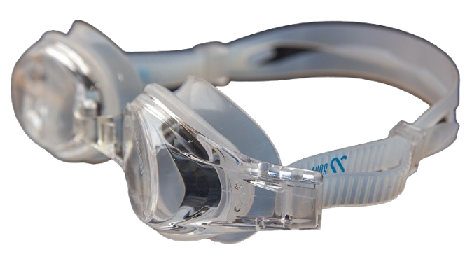 Clear Swim Goggles (White Strap) - Image 3