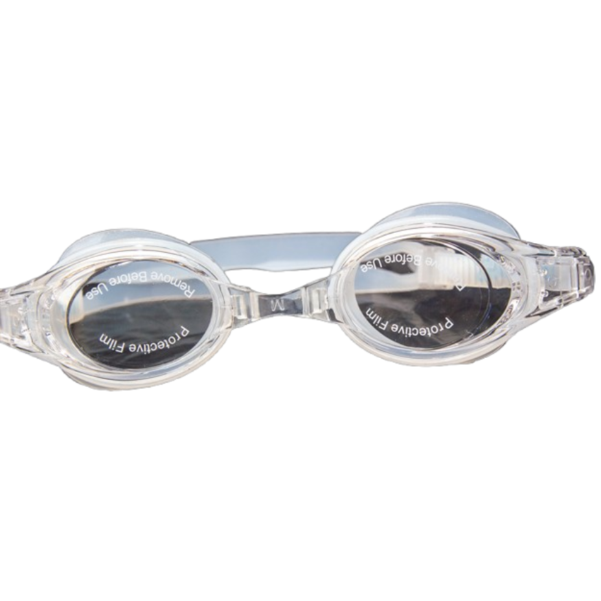 Clear Swim Goggles (White Strap)